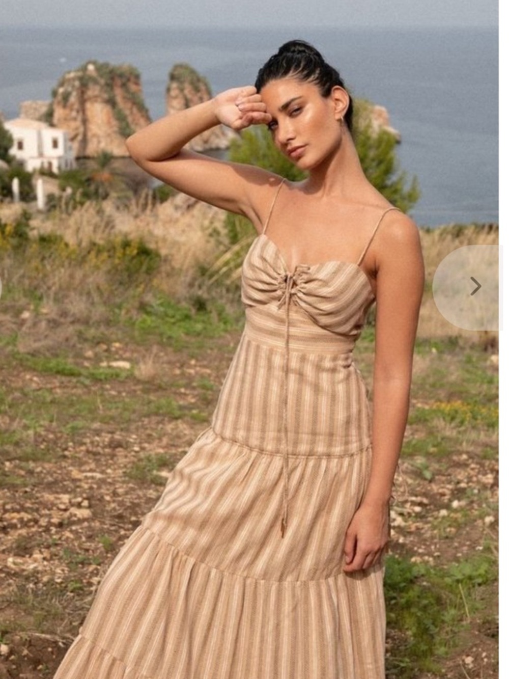 SIGNIFICANT OTHER
JORDAN DRESS - ALMOND/ BLACK STRIPE - Picture 3 of 16